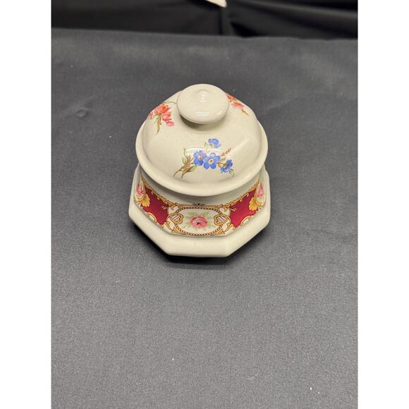 Vintage Covered Jar Trinket Box Sugar Bowl – 4" Tall - Picture 3 of 14